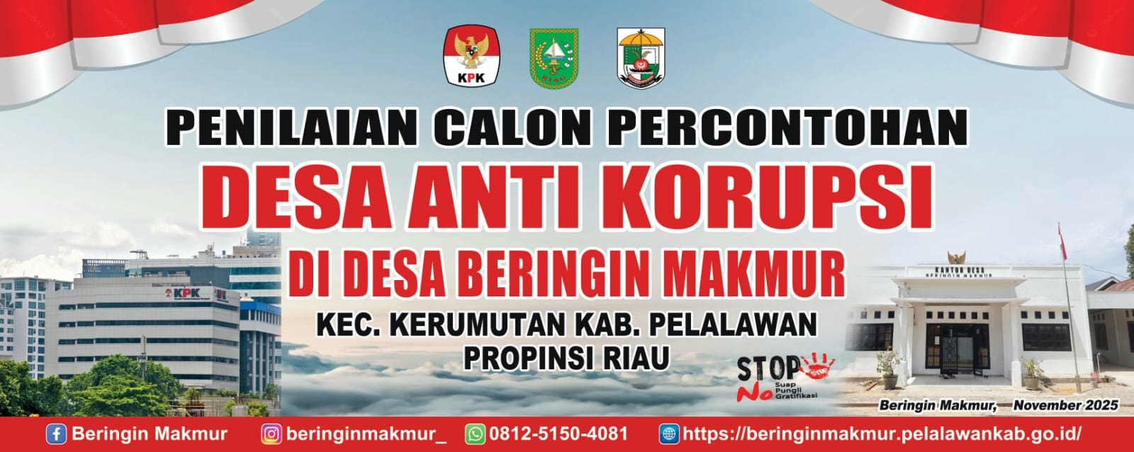 DESA BERINGIN MAKMUR WAKILI PELALAWAN PADA LOMBA DESA ANTI KORUPSI PROPINSI RIAU